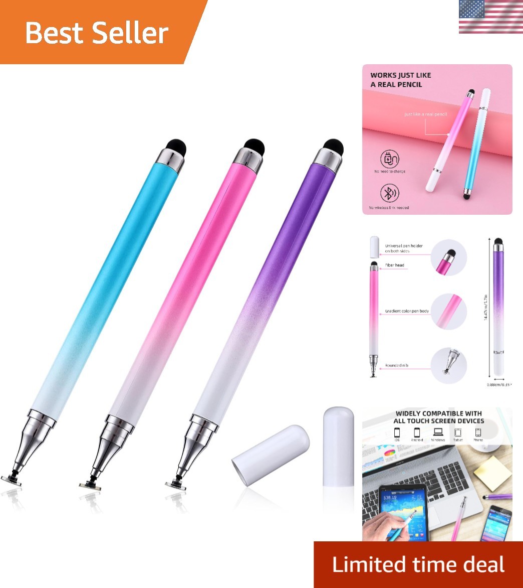 Compact 2 in 1 Stylus Pens for Tablets – Precision Disc Tip & Lightweight Design