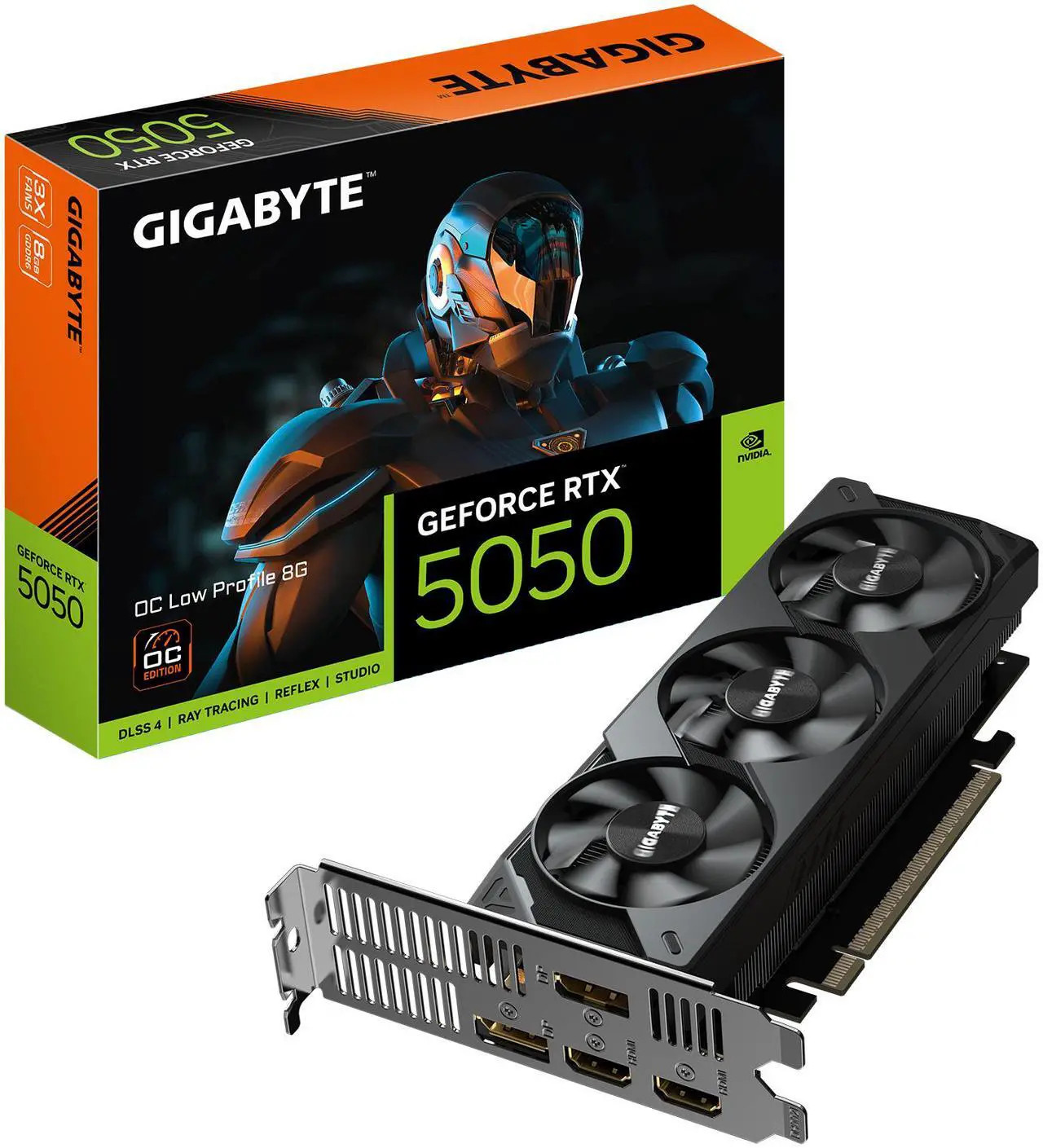 (Factory Refurbished) GIGABYTE RTX 5050 GV-N5050OC-8GL Low Profile Video card