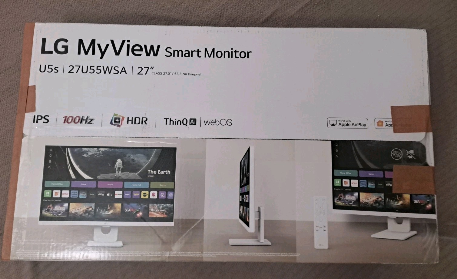 LG My View 27″ IPS HDR ThinQAI 100Hz Smart Monitor (HDMI, USB-C) – White Tv FHD