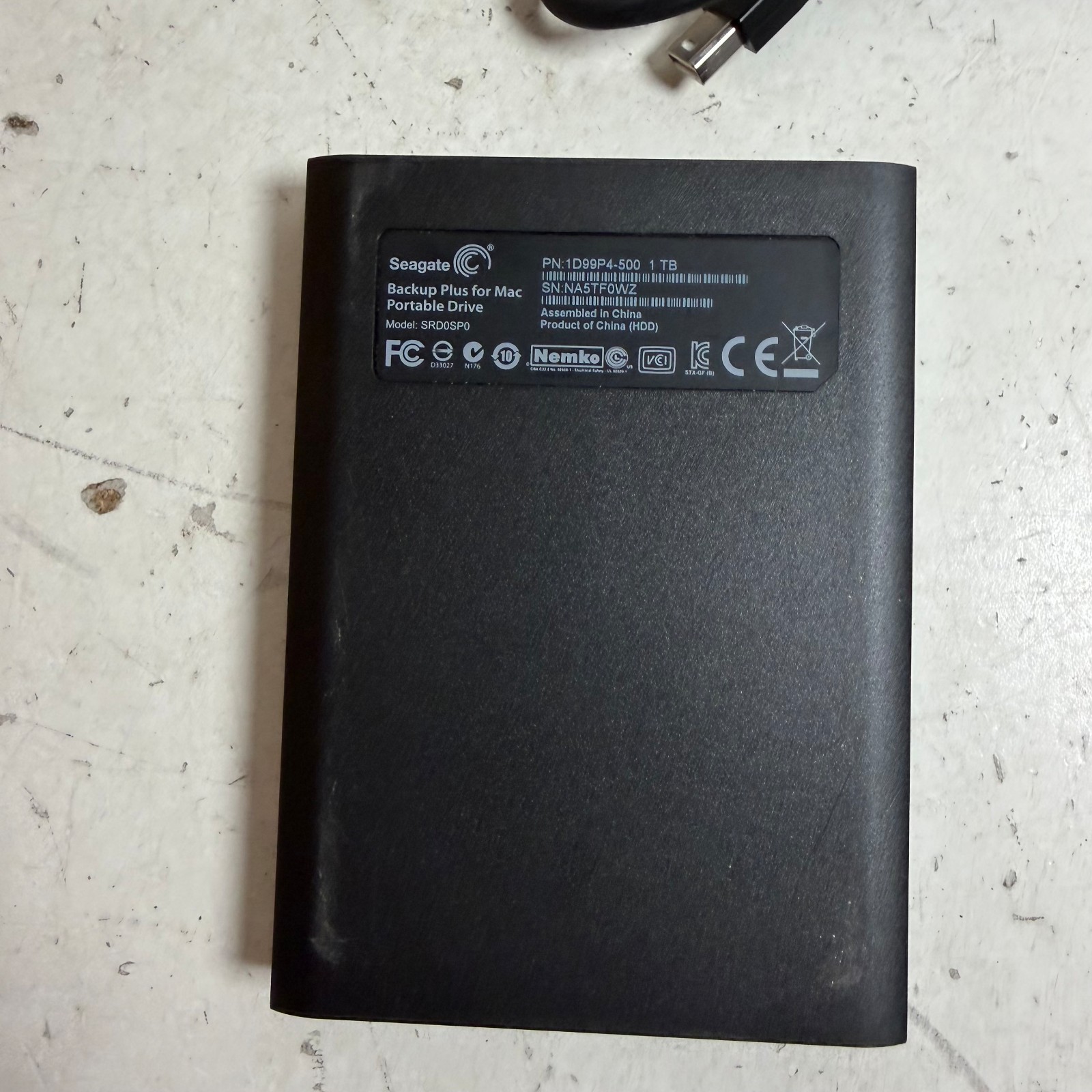 Seagate Backup Plus SRD0SP0 Black 1TB USB 3.0 2.5″ Portable External Hard Drive