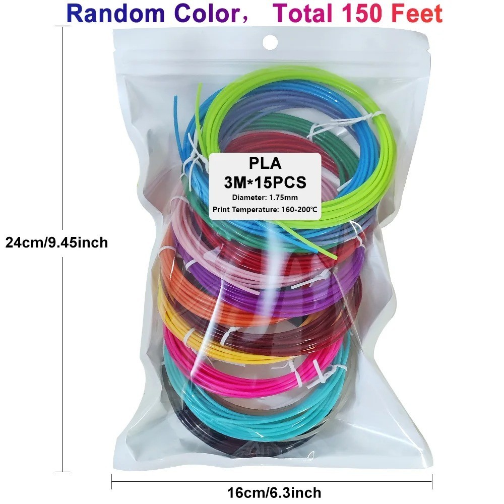 32/15/10 Colors 3D Pen Printer PLA Filament Refills High Precision Random Color
