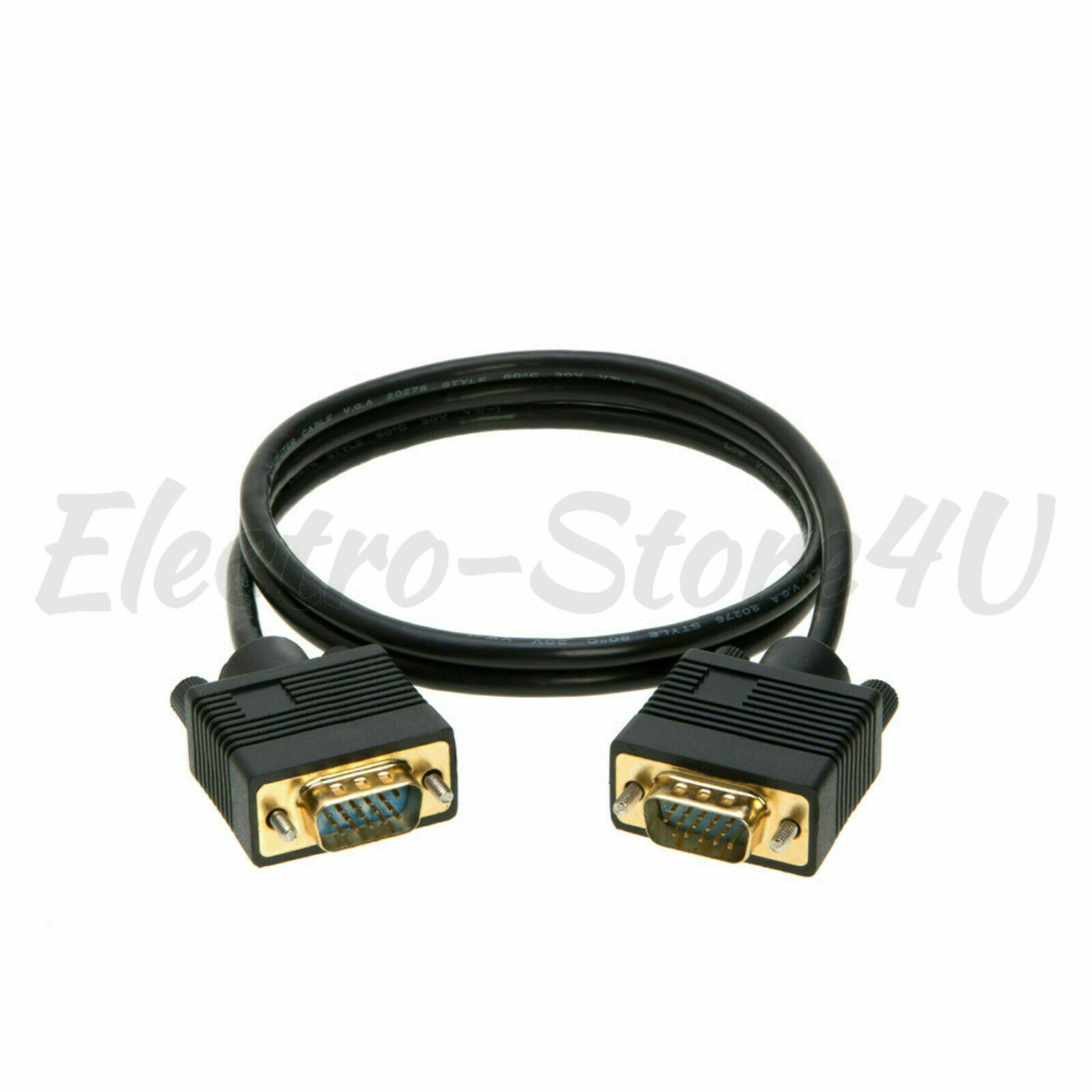 SVGA Super VGA Male Monitor Cable 3ft 6ft 10ft 15ft 25ft 30ft 50ft 100ft Lot