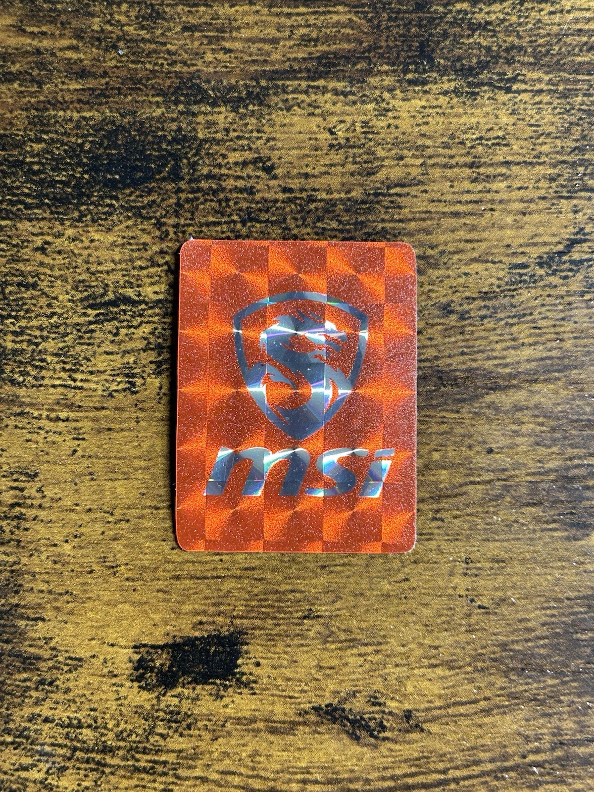 1x MSI Red Prismatic Desktop / Laptop sticker label (NEW)
