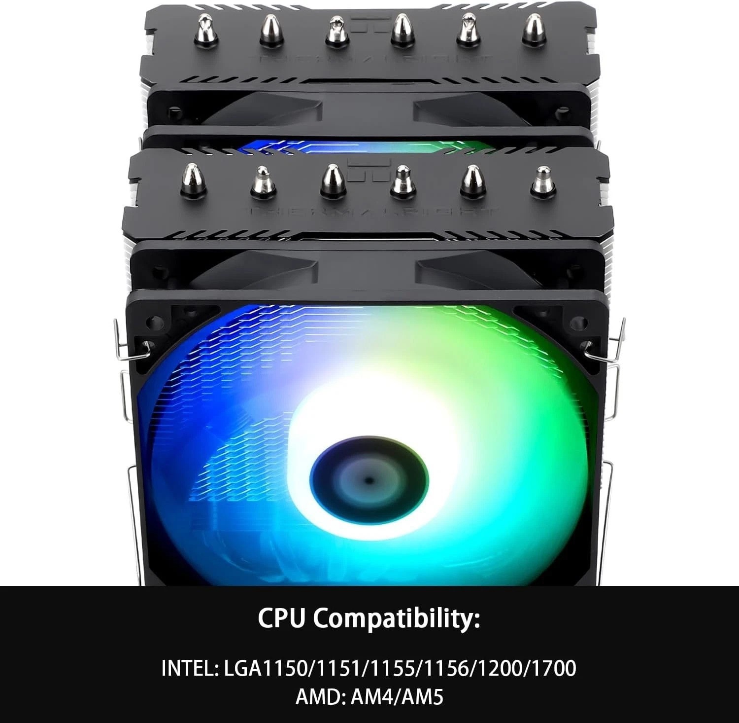 Ultra-Quiet Peerless Assassin 120 SE ARGB CPU Air Cooler with Dual Fans & 66 CFM
