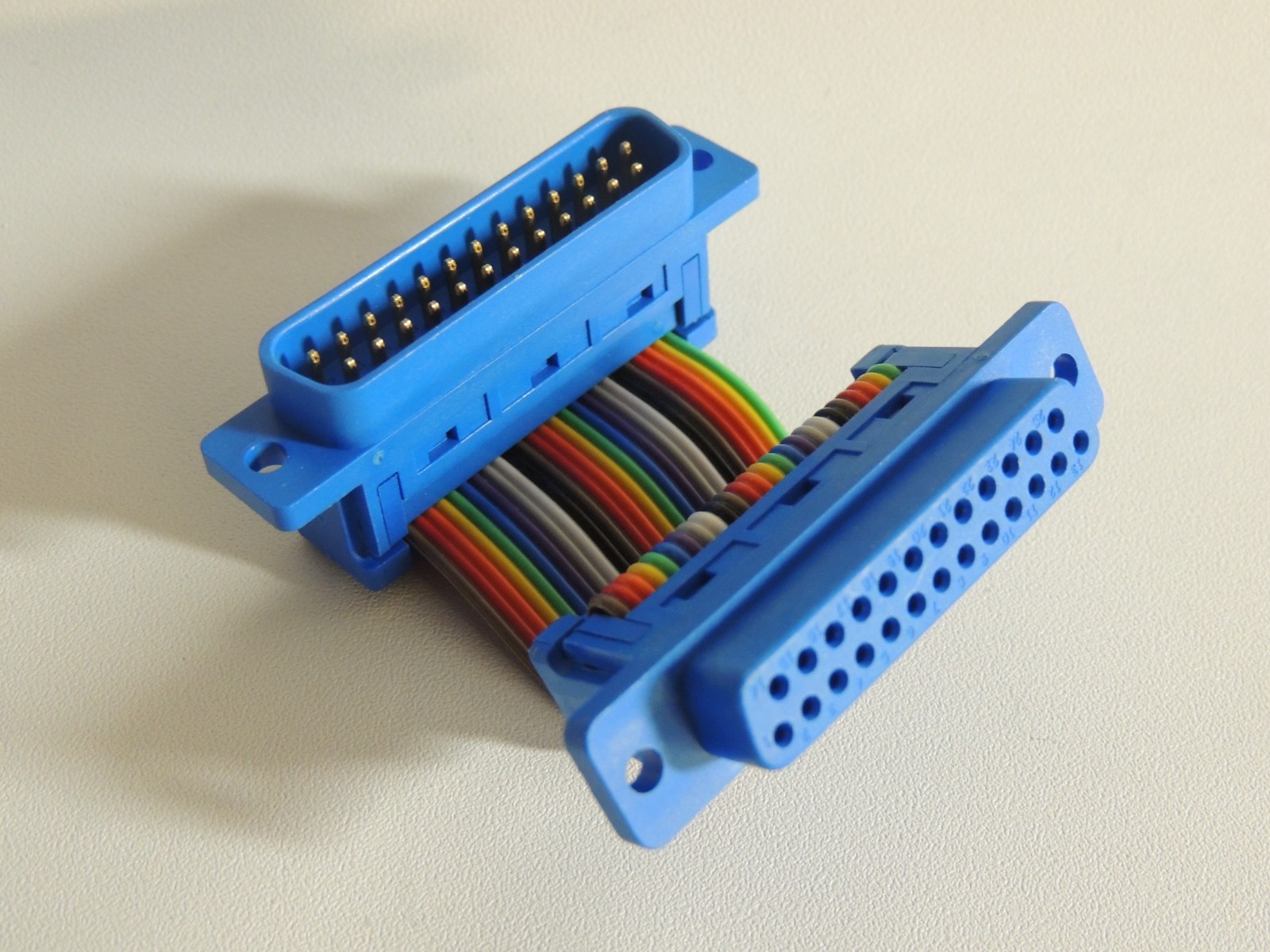2 inch DB25 Male – DB25 Female 25-wire Flat Ribbon Cable ~ Great for R/A Adapter