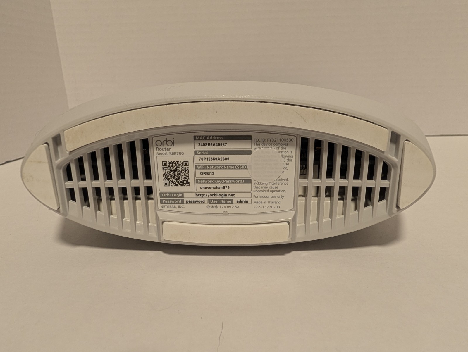 NETGEAR Orbi RBR760 AX5400 Tri-Band Wi-Fi 6 Router -‼️NO ADAPTER‼️- ✅ TESTED ✅