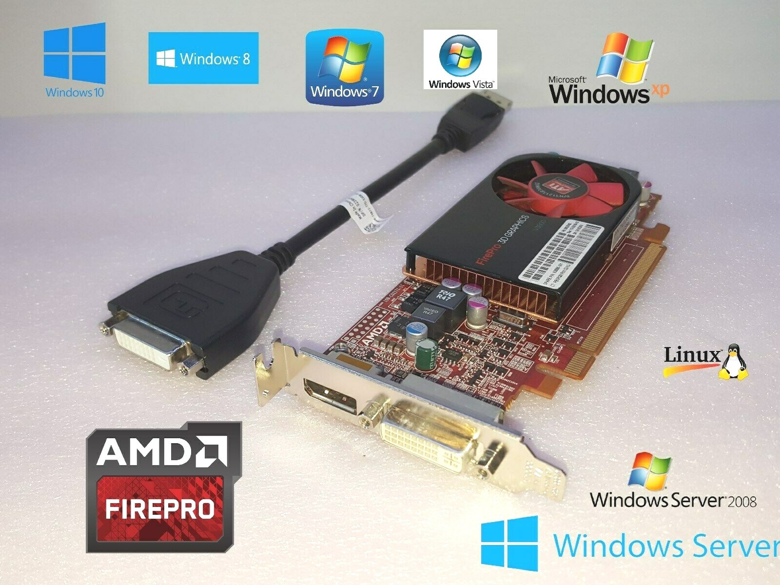 HP ProDesk 400 G1 G2 600 G1 G2 SMALL FORM FACTOR FirePro Professional Video Card