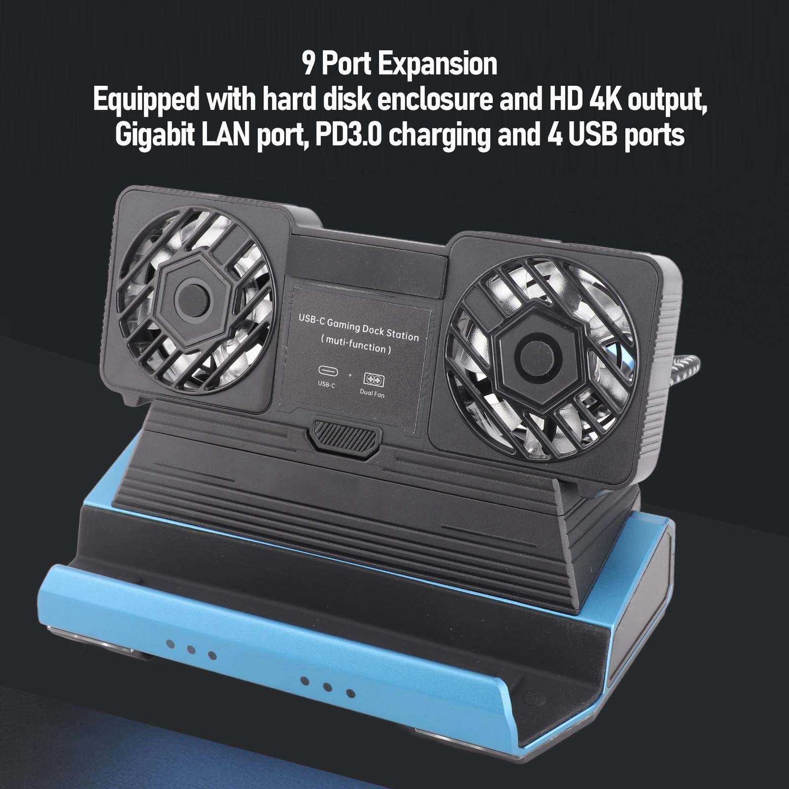 9 In 1 Docking Station For RGB USB C HD Multimedia Interface 4K QGHW