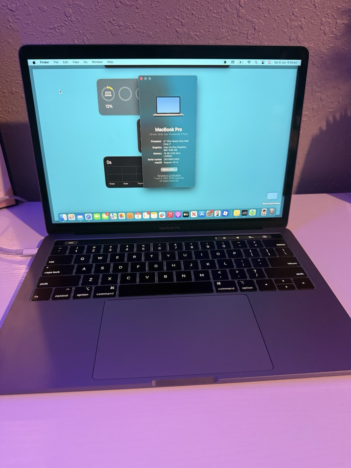Apple MacBook Pro 2018 13″ Retina, I5 8GB LPDDR3, 1TB SSD, Space Gray
