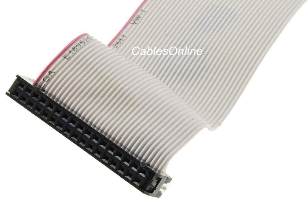 Cablesonline 24-Inch Universal Floppy Drive Ribbon Cable for 3.5 or 5.25In Drive