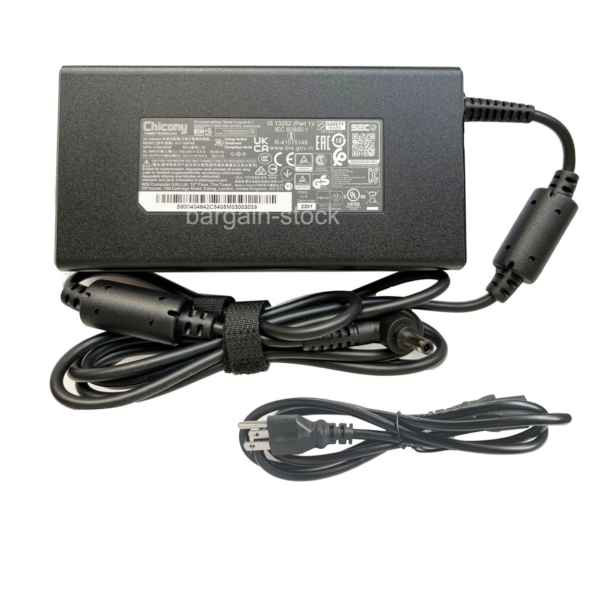 Chicony 20V 180W AC Adapter Charger For MSI Creator Z16 A11UET-043 A12UET-031US