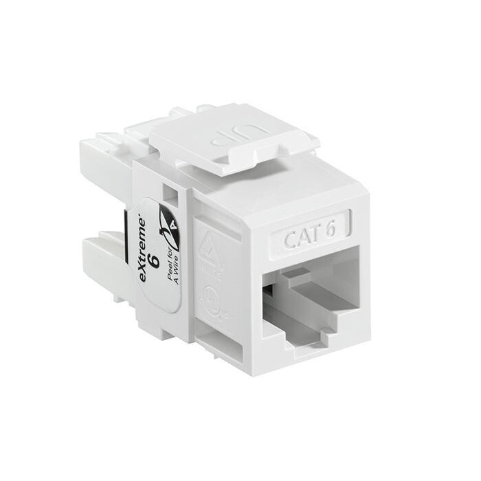 Leviton 61110-RW6 Extreme Category 6 UTP Quickport Jack White
