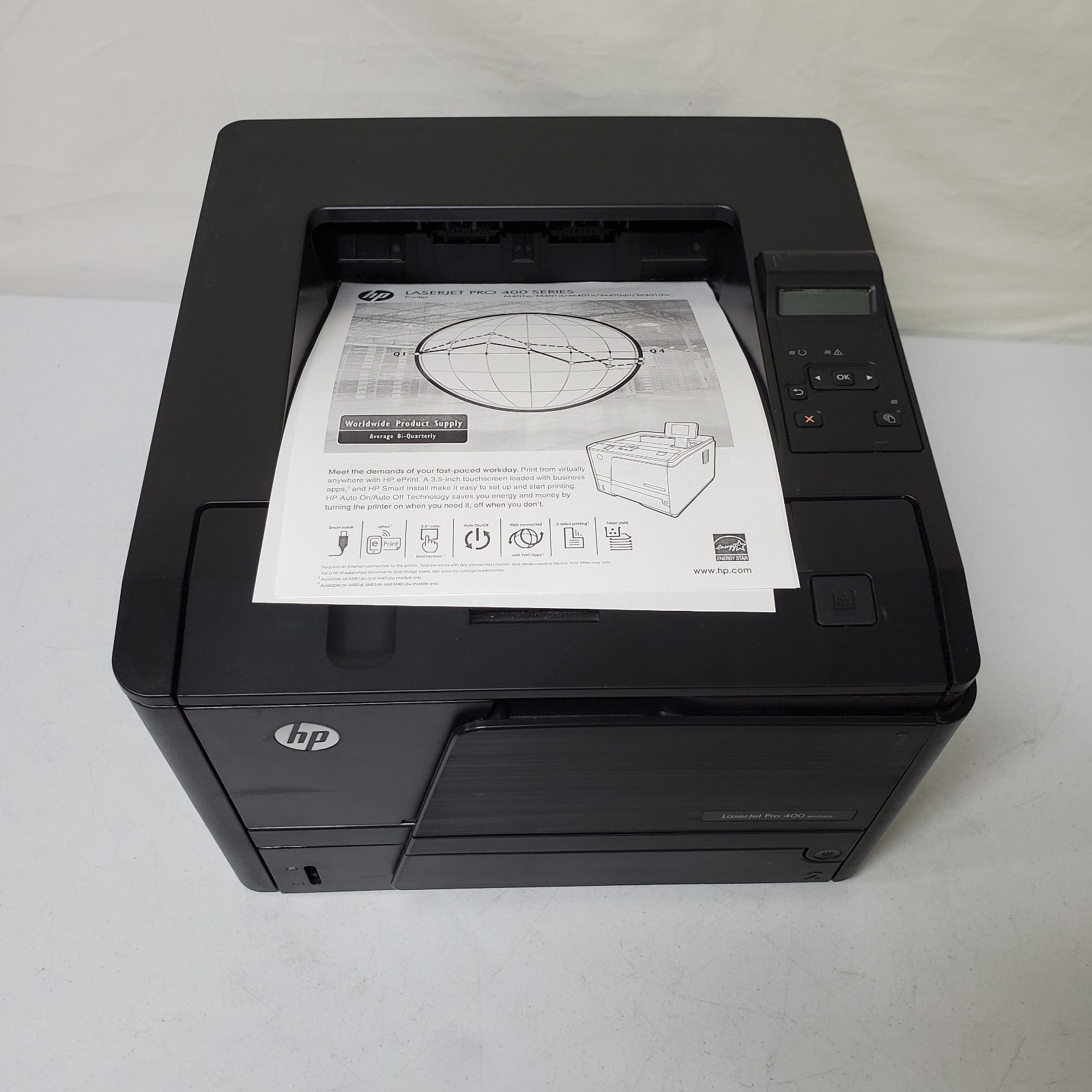 HP LaserJet Pro M401DNE Mono Printer 10.9K Pgs W/ Toner Duplex Networkable