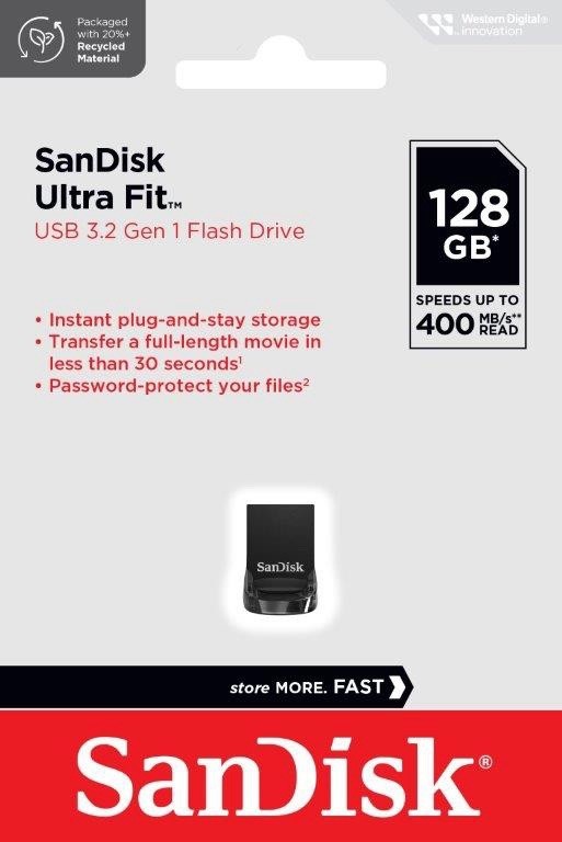 SanDisk Ultra Fit 32GB/64GB/128GB USB 3.1 High Speed Flash Drive Memory-UK