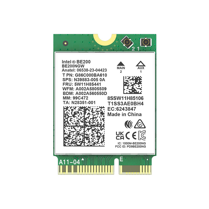Wi-Fi 7 BE200 Tri Band M.2 Wireless Network Combo Adapter 5.8Gbps 6GHz 802.11be