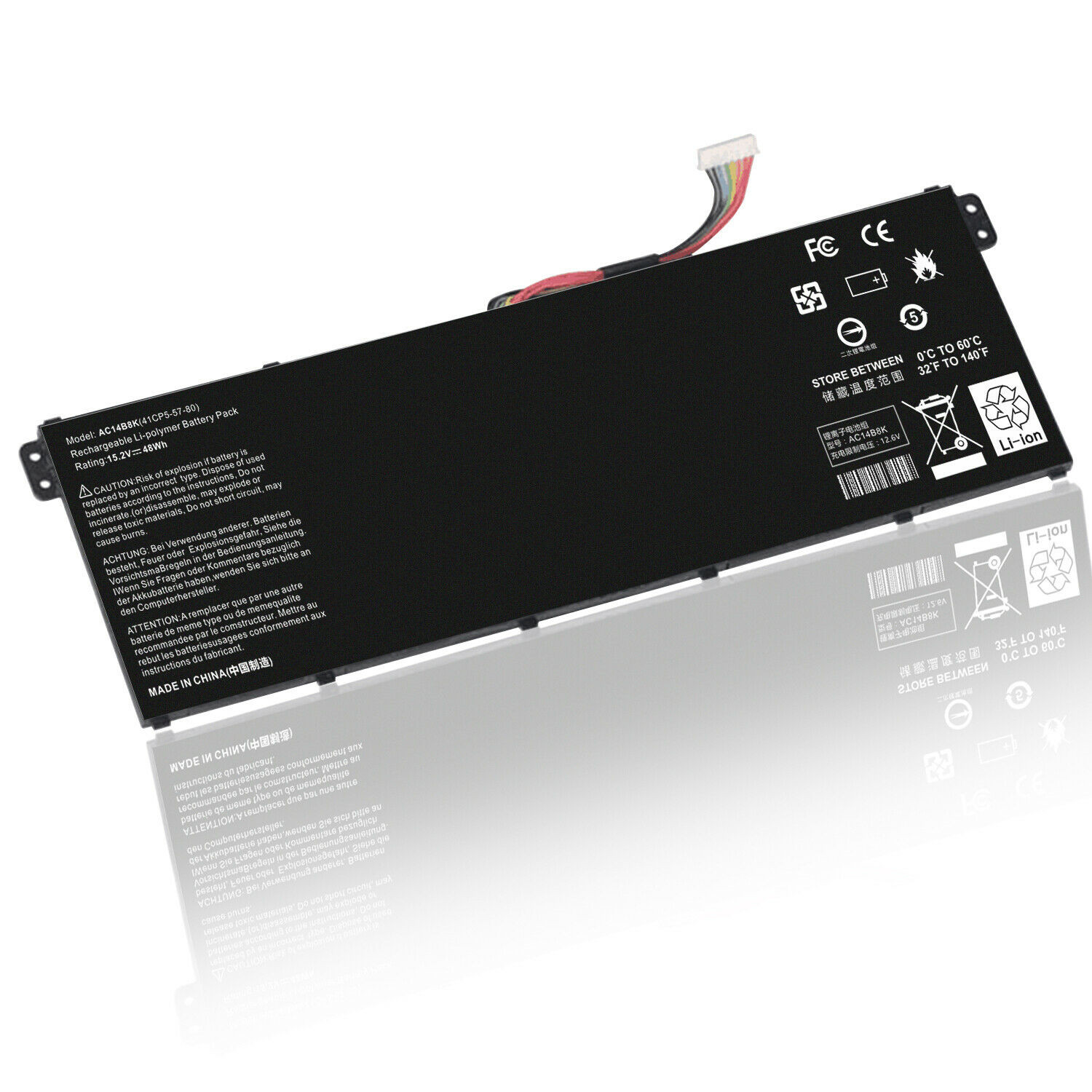 💖LOT OF AC14B8K Battery for Acer Chromebook CB5-311 CB3-531 CB5-571 4ICP5/57/80