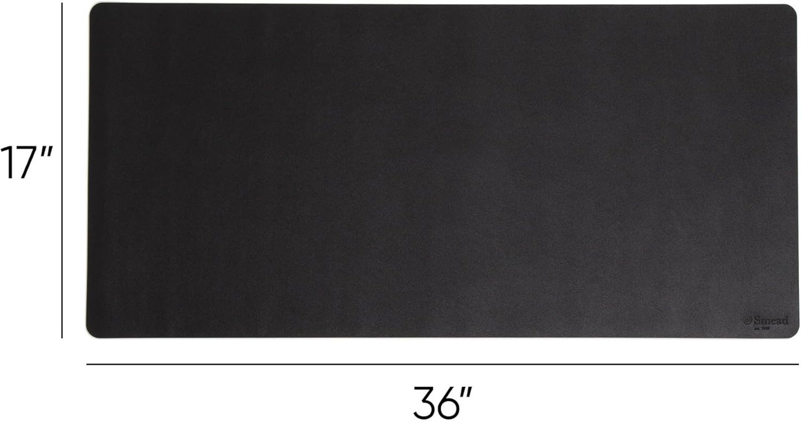 Desk Pad Vegan Leather Faux Suede Non-Slip Waterproof 36 x 17 Large Office Decor