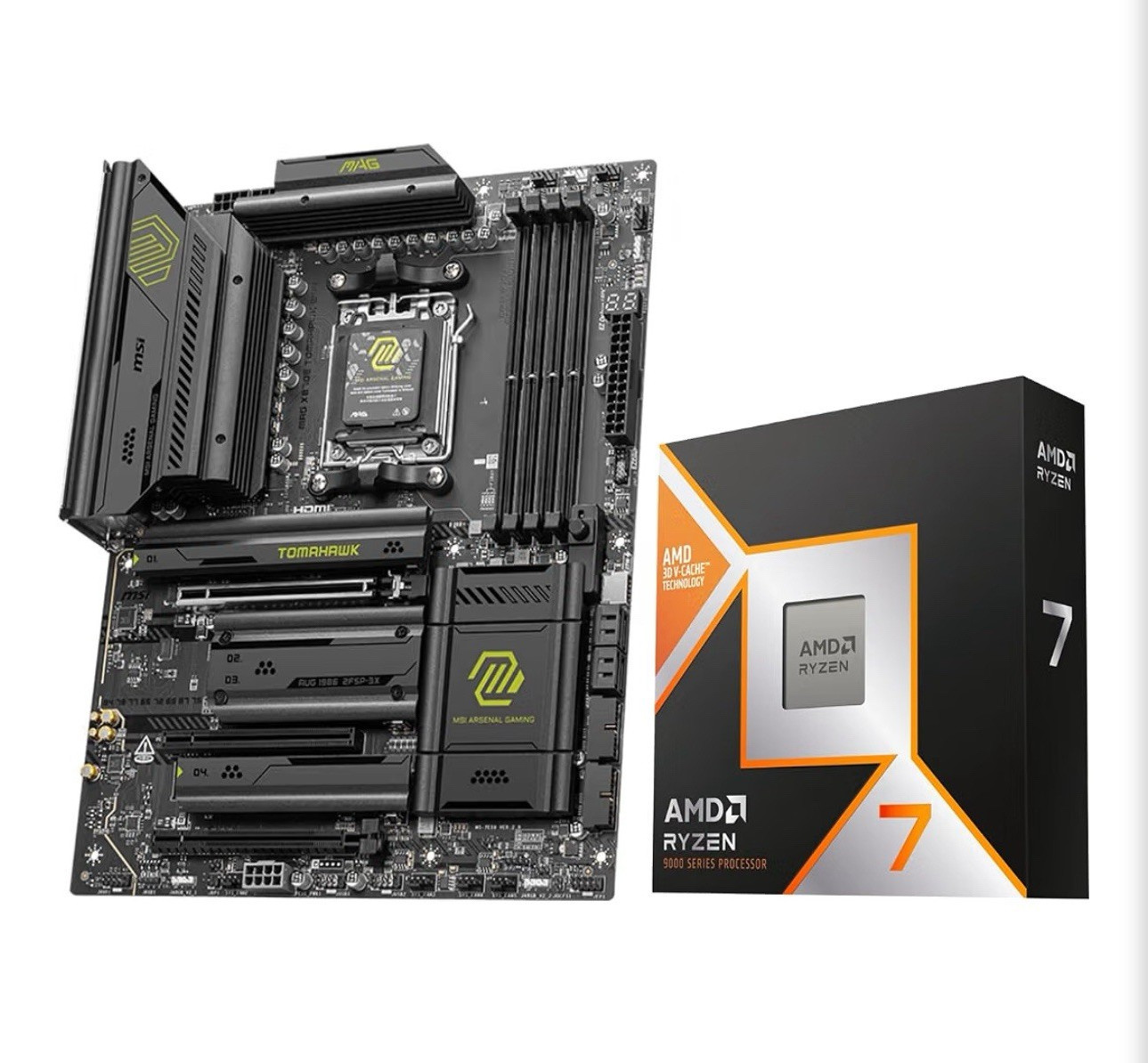 MSI MAG X870 TOMAHAWK WIFI ATX Socket AM5 Motherboard + AMD Ryzen 7 CPU Bundle