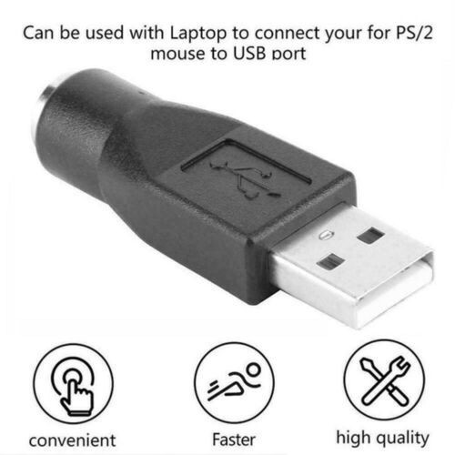 PS/2 to USB Adapter, Connect PS/2 Mouse or Keyboard to USB, New and Fast
