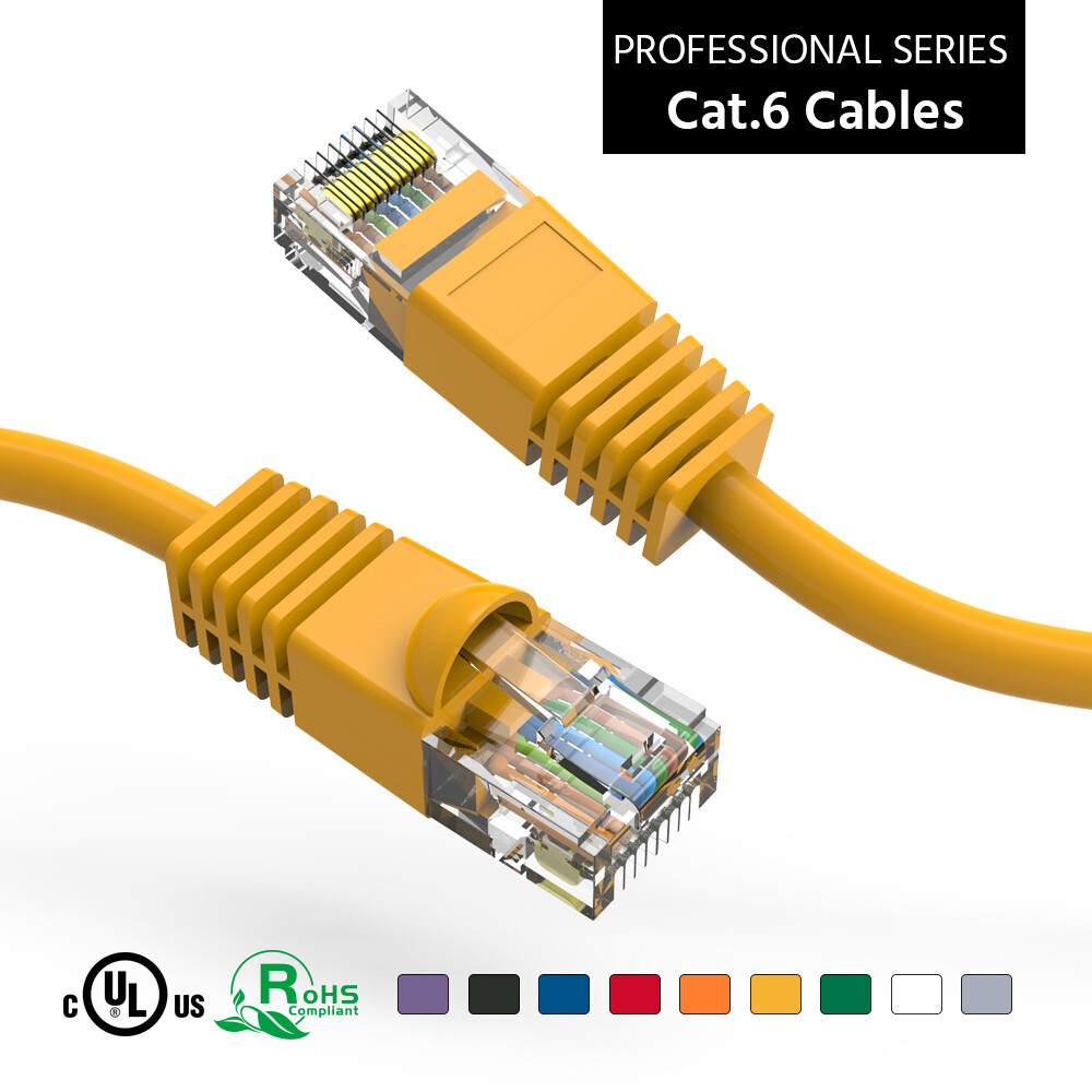 200Ft CAT6 UTP Ethernet Network Booted Cable Yellow
