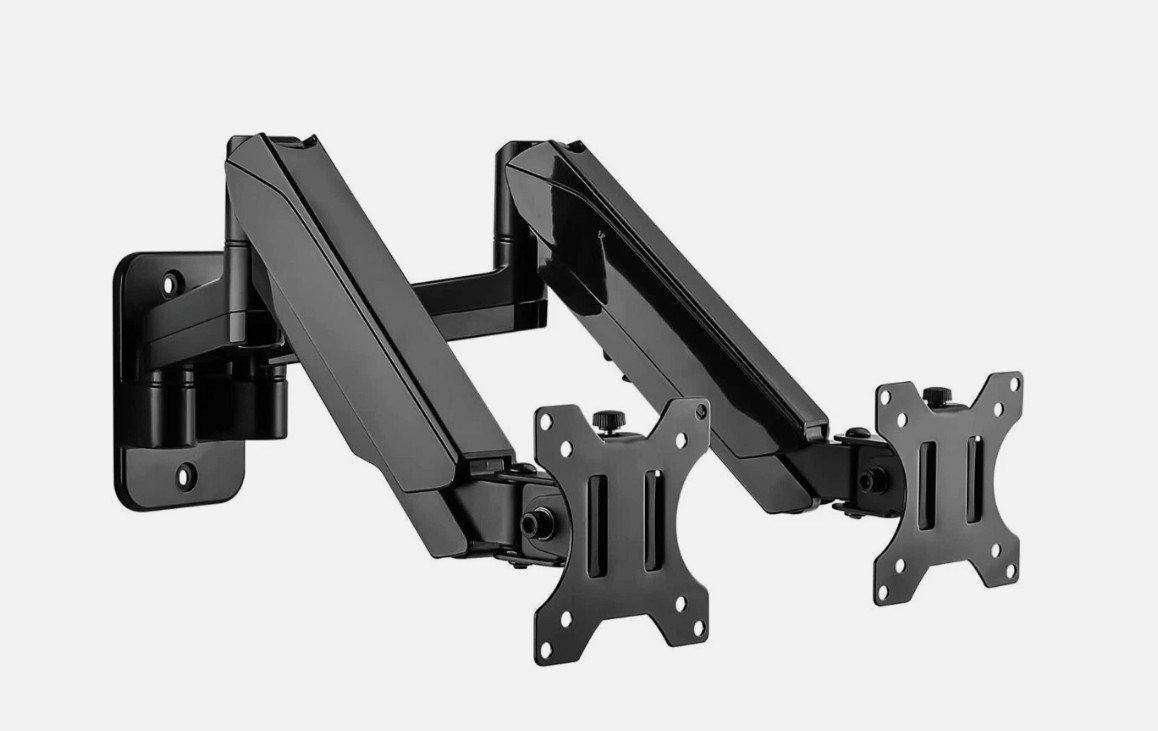 UPGRAVITY Dual Monitor Wall Mount Monitor Wall Arm for 17-32 inch Flat/Curved