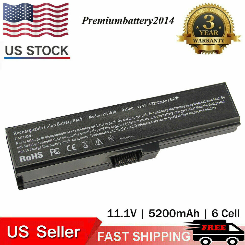Battery for Toshiba Satellite C655-S5068 L645-S4102 L645D-S4056 C655D-S5088 US