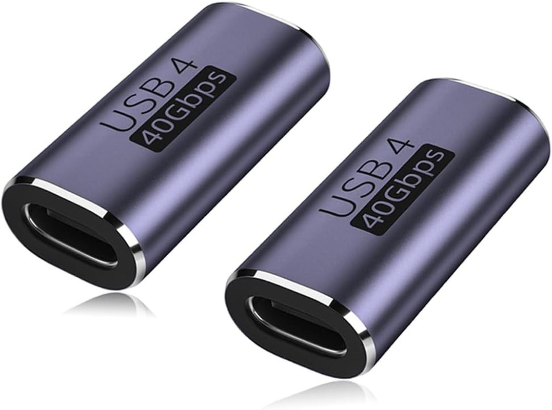 USB C Coupler (2 Pack), USB Type C Female to Female Adapter Extender Compatible