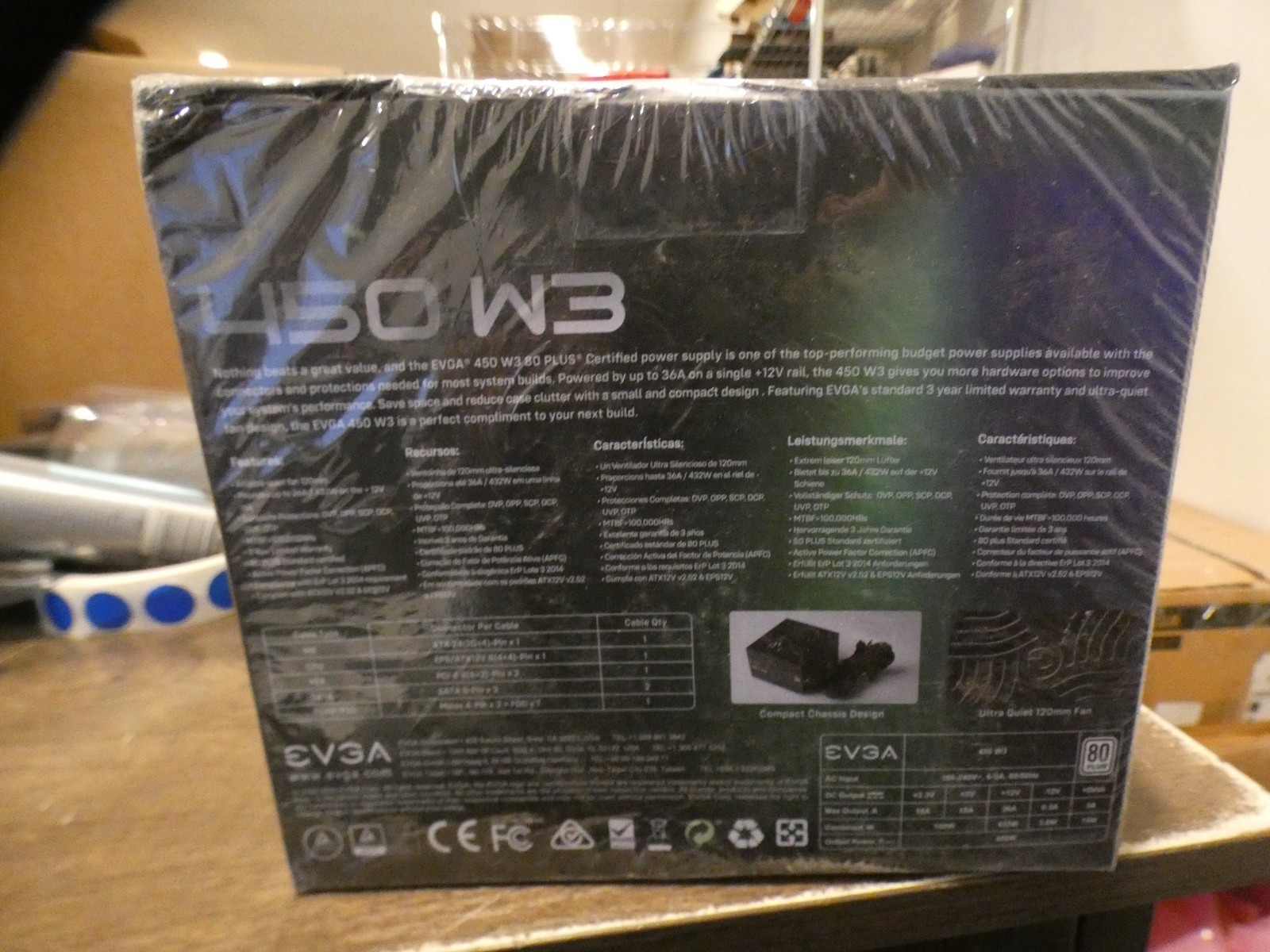 EVGA – W3 Series 450W ATX 12V/EPS 12V 80 Plus Power Supply 450W3 Brand New