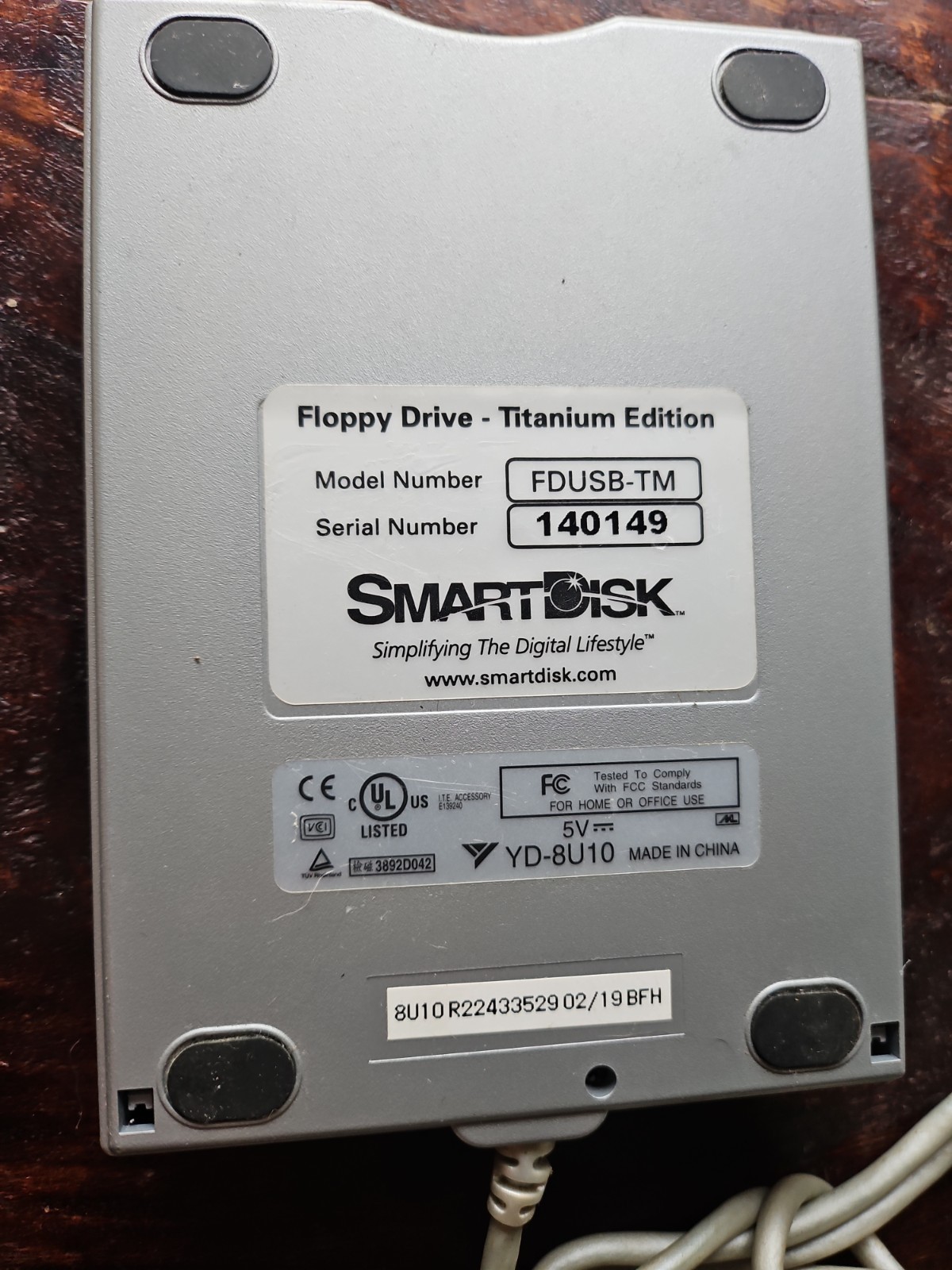 Smart Disk USB Powered External 3.5″ inch Floppy Disk Drive Model FDUSB-TM