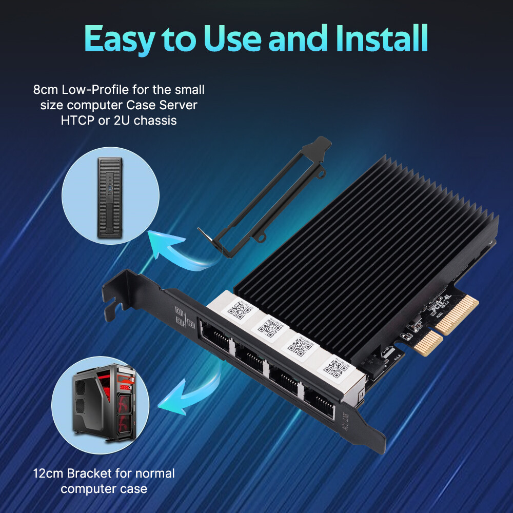 2.5 Gbps PCIe to RJ45 Intel I226 Ethernet Network Adapter NIC LAN Desktop Card