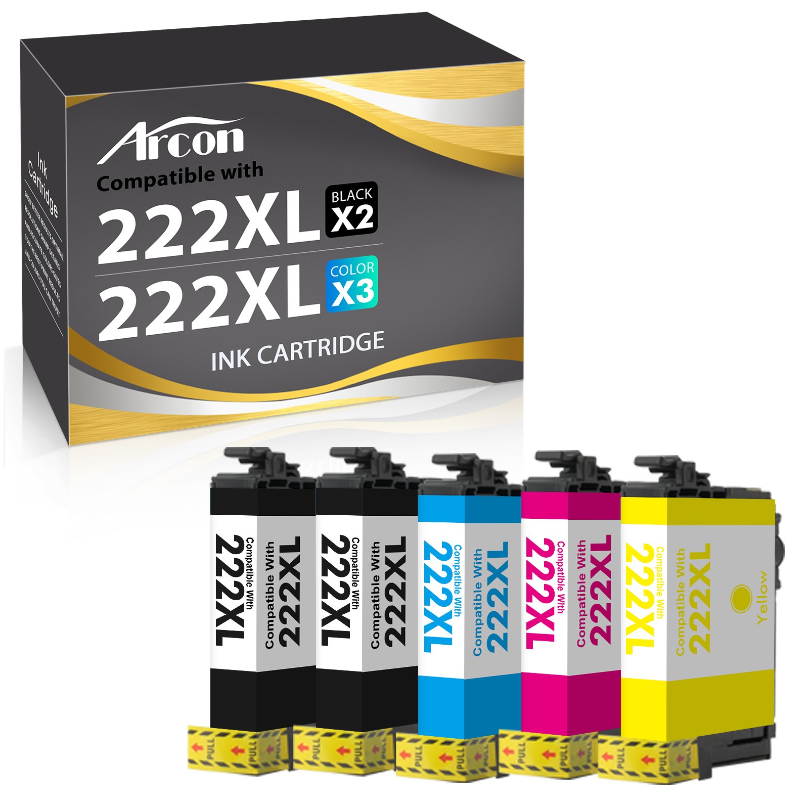 222XL Replacement Ink Cartridge for Epson 222 XL for Expression Home XP-5200 Lot