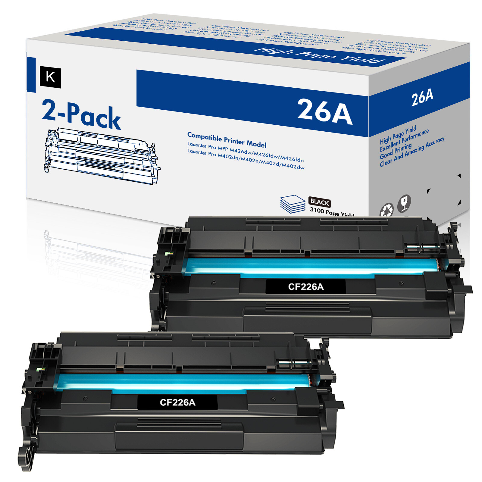 BK CF226A Toner for HP 26A Toner Cartridge Laserjet M402n M426fdn M402dn M426fdw