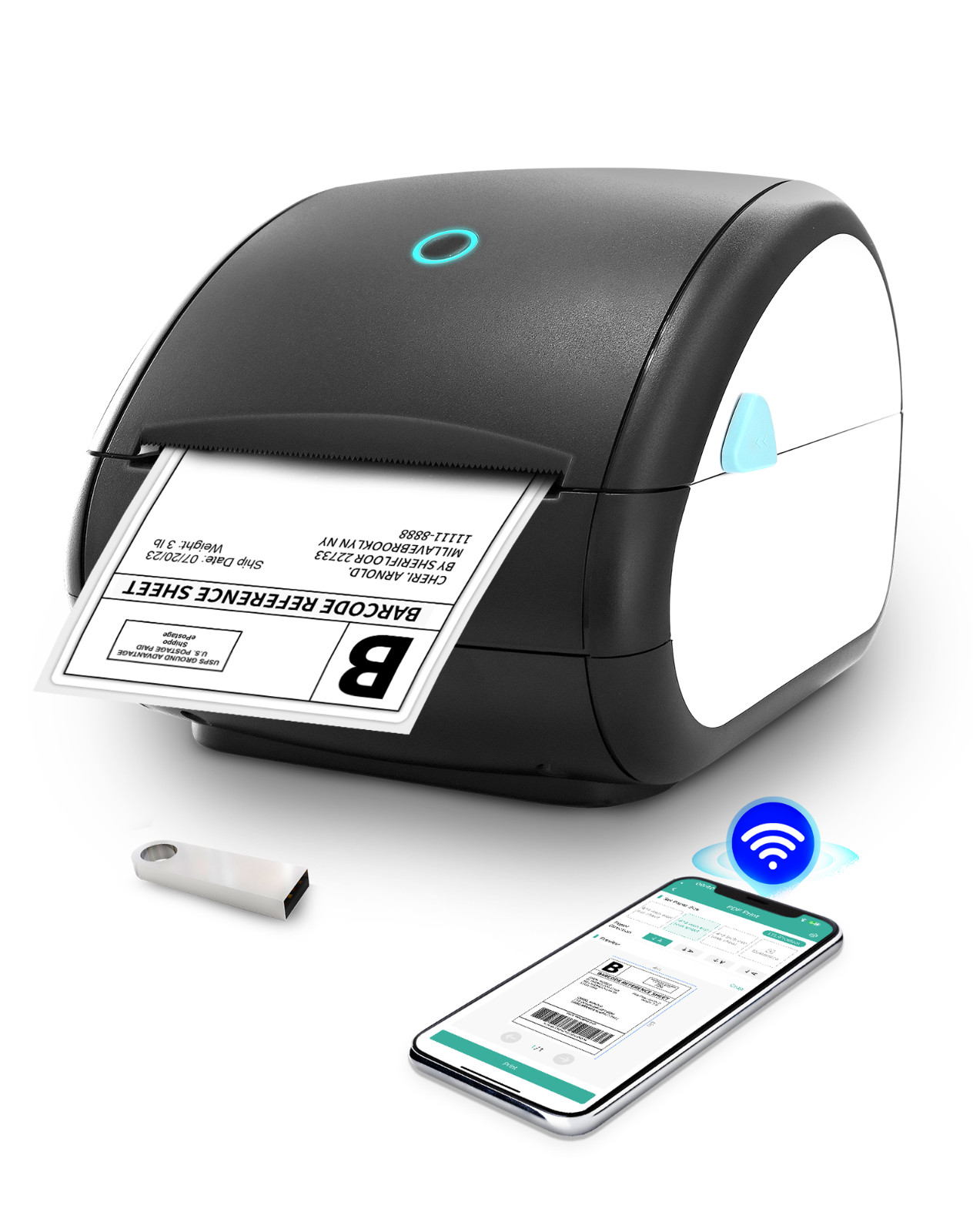 Thermal Label Printer 4×6 Wireless Wifi For UPS USPS Etsy eBay