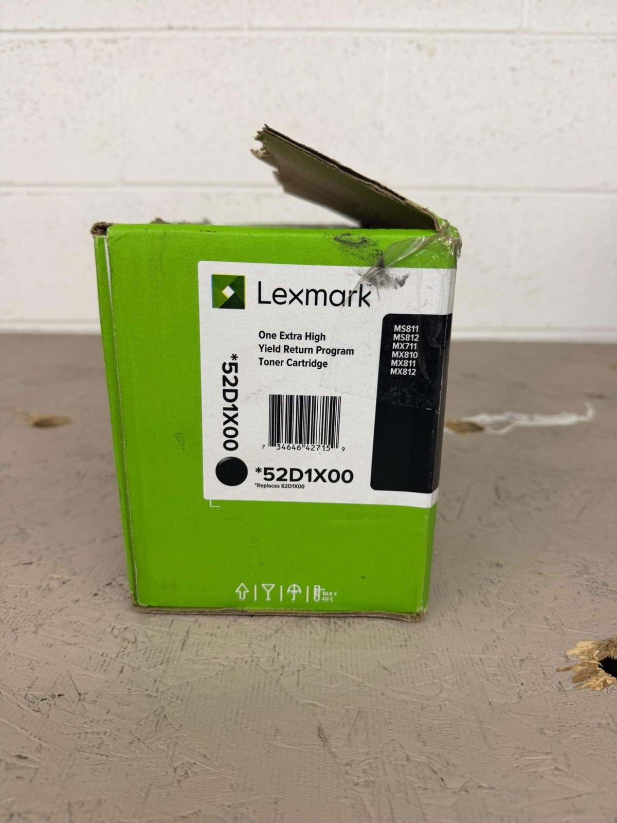 LEXMARK 52D1X00 (521X) Extra High-Yield Toner 45,000 Page-Yield Black (Genuine)