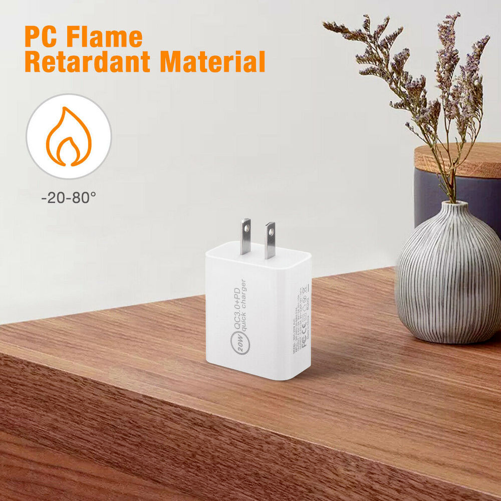 Fast Wall Charger Block For iPhone 13 12 11 8 7 SE XR iPad USB 20W Power Adapter