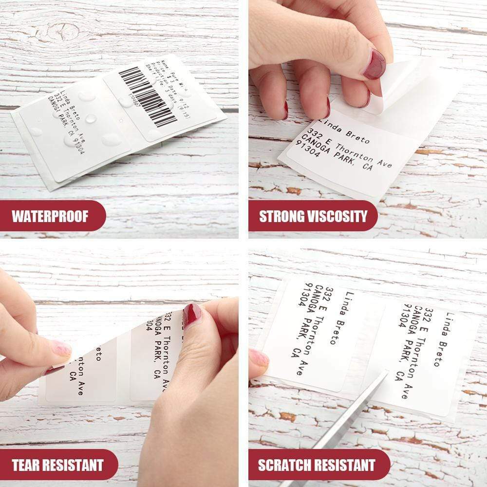 Square Thermal Sticker Labels Self-Adhesive Tag Paper for Phomemo M110 Printer