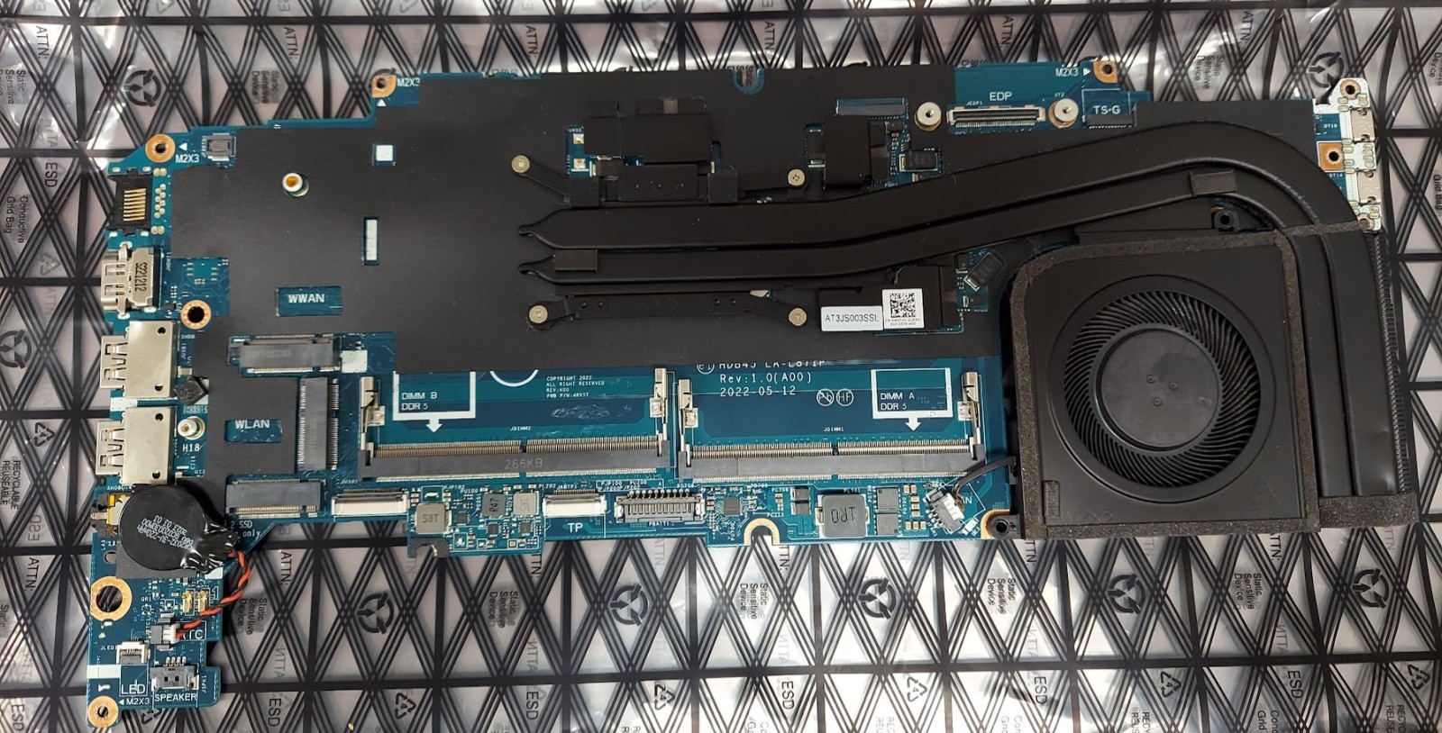 Dell Latitude 5431 Motherboard 14 Cores i5-1250P @3.6GHz P/N LA-L871P 0096H8