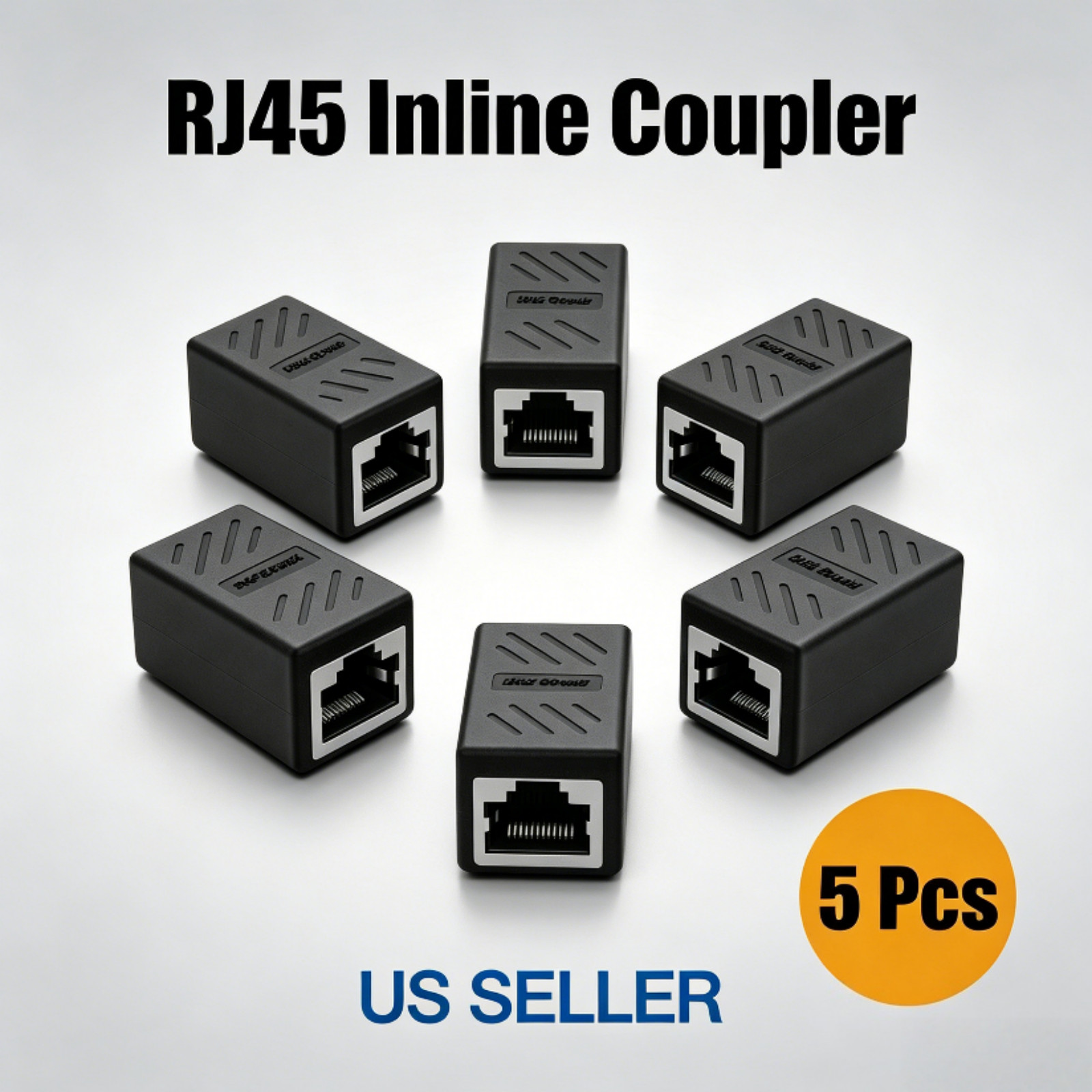 5PCS RJ45 Inline Coupler Cat6 Cat5e Cat 7 Ethernet Cable Extender Connector