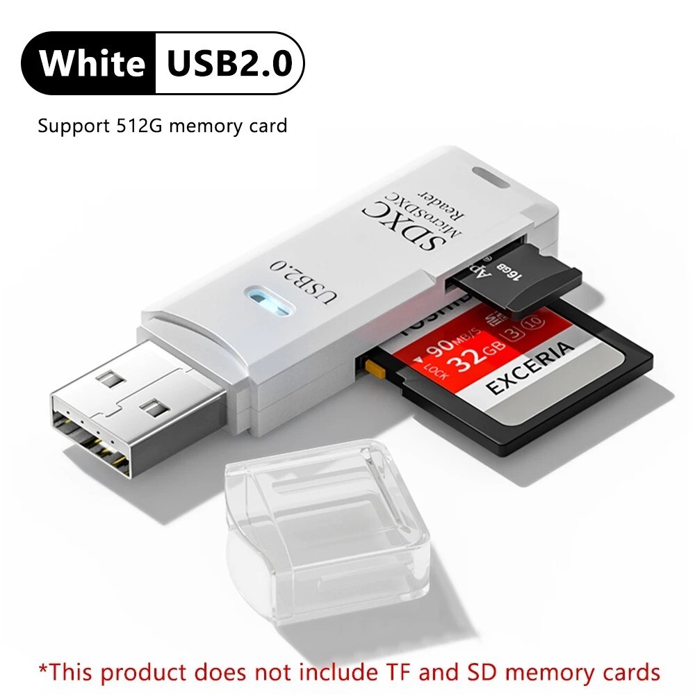 1PC NEW USB 2in1 CARD READER WRITER MICRO SD/SD USB 2.0 ADAPTER