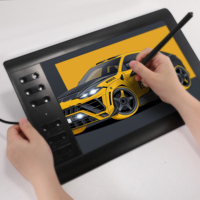 Digital Graphic Drawing Tablet with Screen Pen Display 10×6 inches Kids Gifts