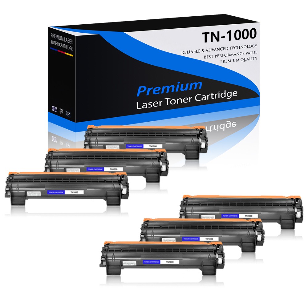 6PK TN1000 Toner Cartridge For Brother TN-1000 MFC-1815 MFC-1910W HL-1112 MFC