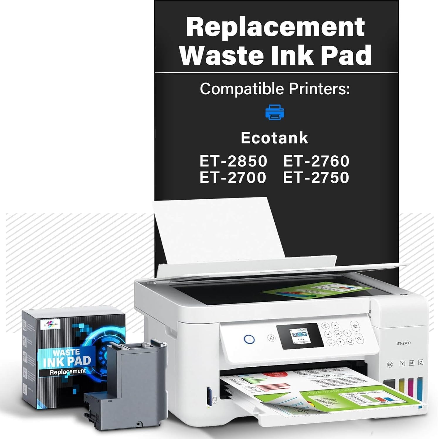 Waste Ink Pad & Reset Software for Epson Ecotank ET-2850 ET-2760 ET-2750 2850