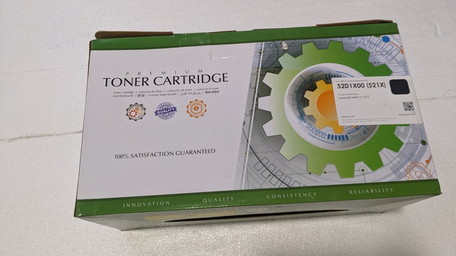 52D1X00 521X Black Toner Compatible for Lexmark MS811 MS812 NEW / OPEN BOX