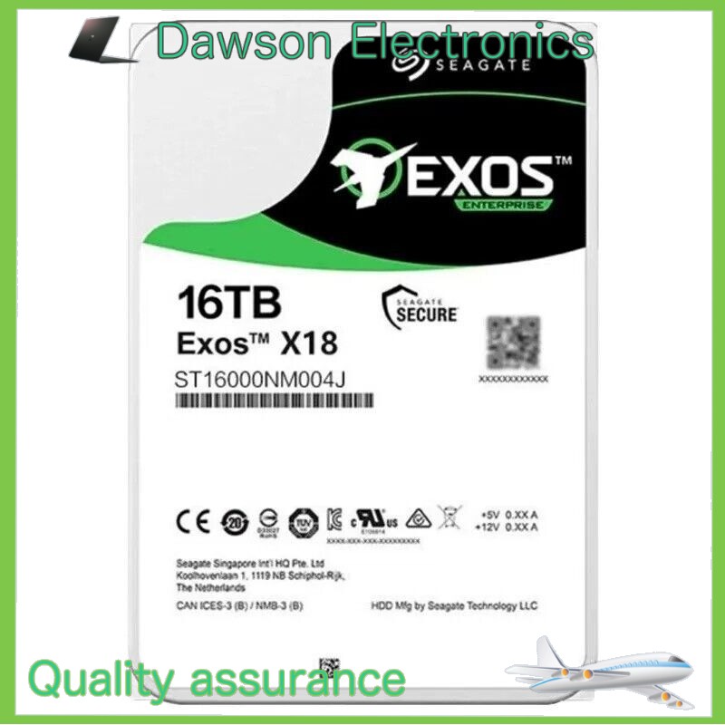 Seagate Exos X18 16TB 7200RPM SAS 12Gb/s 3.5” Enterprise HDD ST16000NM004J