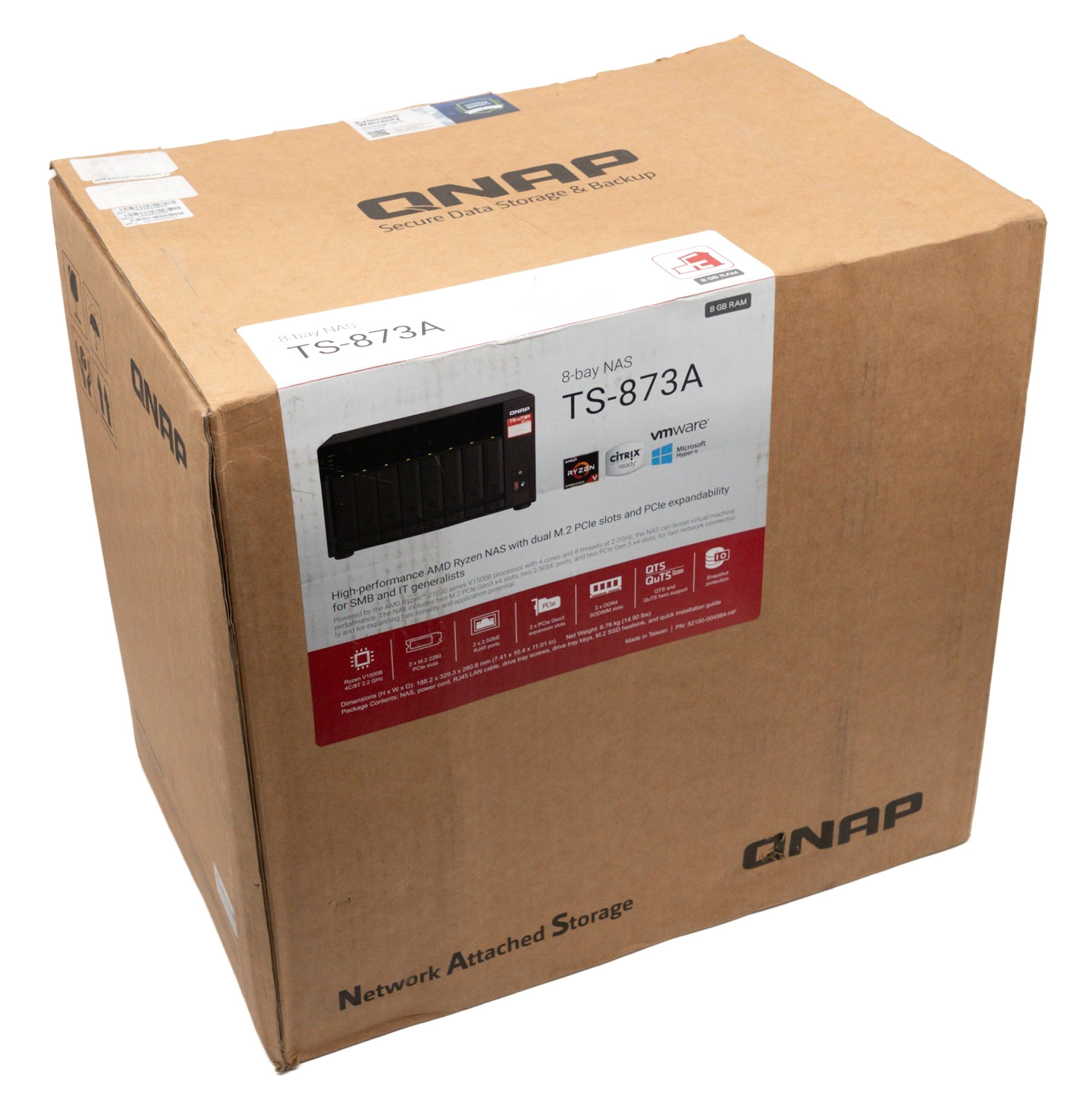 QNAP TS-873A-8G-US 8 Bay Ryzen Desktop NAS 2 x 2.5GbE & PCIe Gen3 (Diskless)