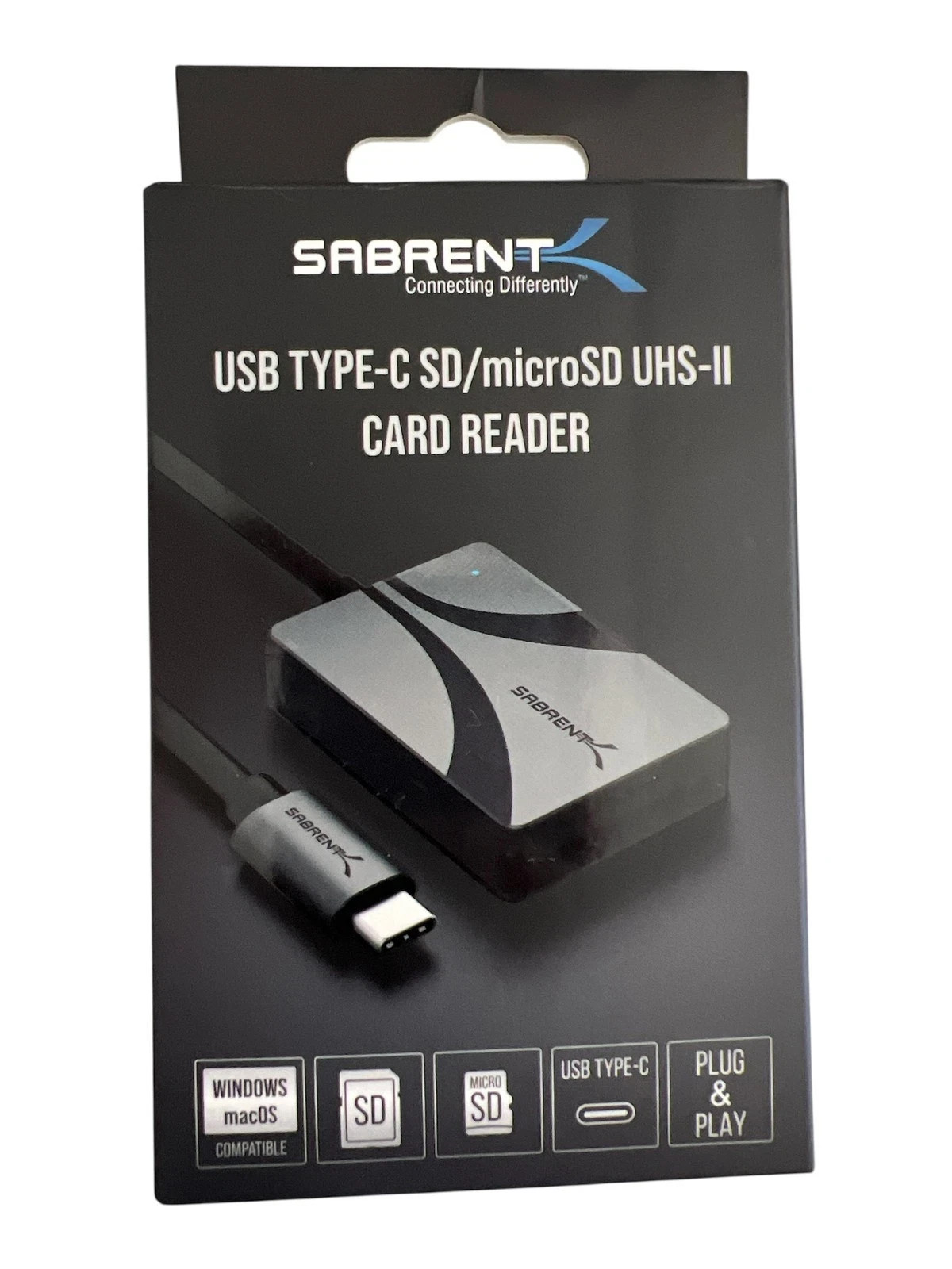 Dual Uhs Ii Sd Microsd Card Reader Black Usb 3.2 Type C 312Mbps Transfer Speed