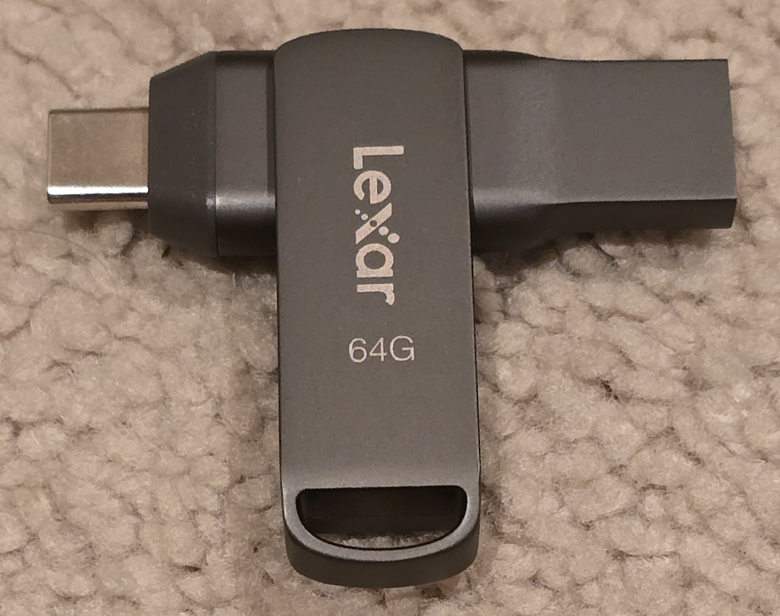 Lexar JumpDrive D400 64GB USB 3.2 Gen 1 Type-C & A Flash Drive 130MB/s