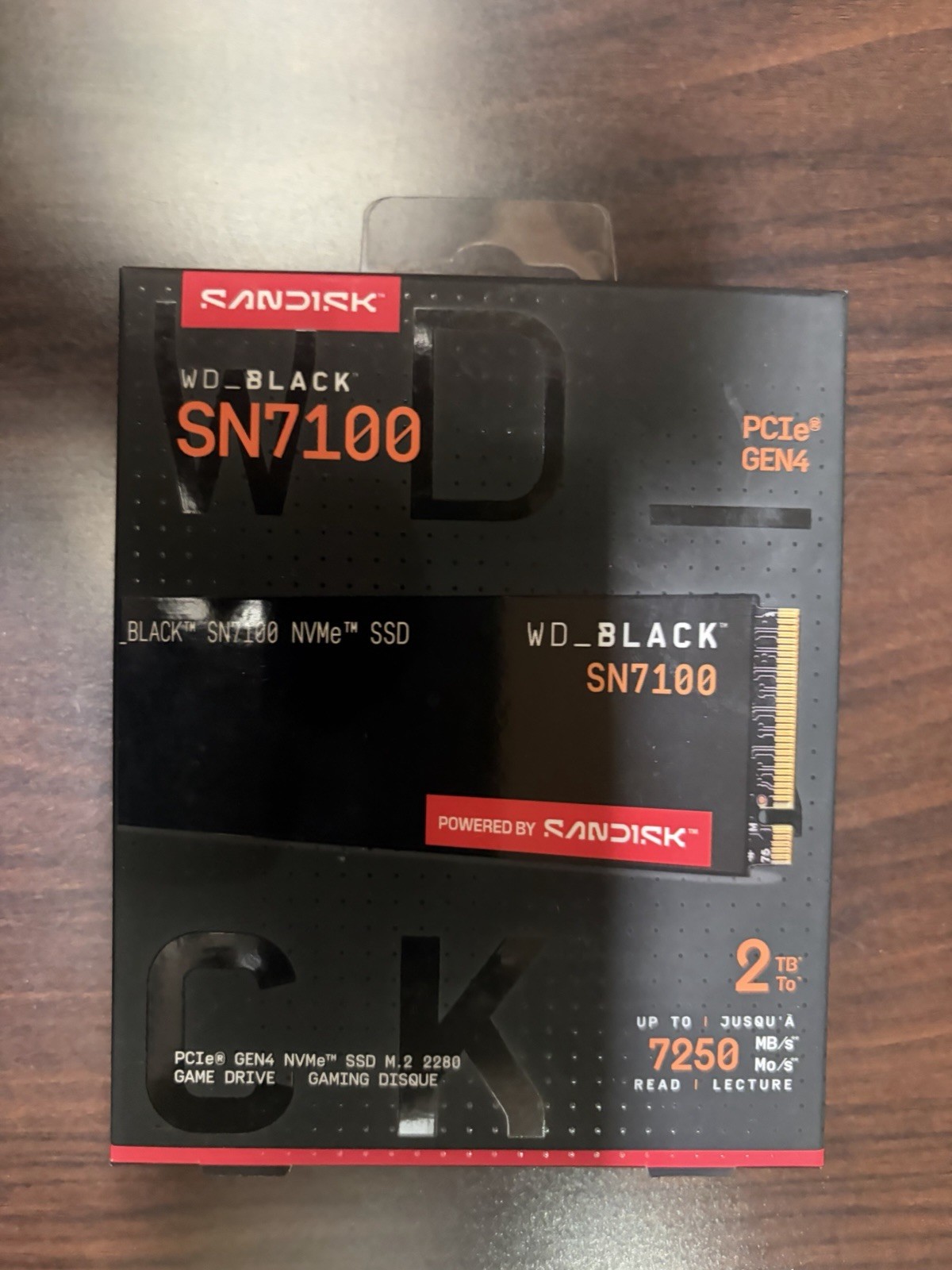 WD BLACK SN7100 2TB NVMe PCIe 4.0 M.2 2280 Internal Gaming SSD WDBELG0020BBK New