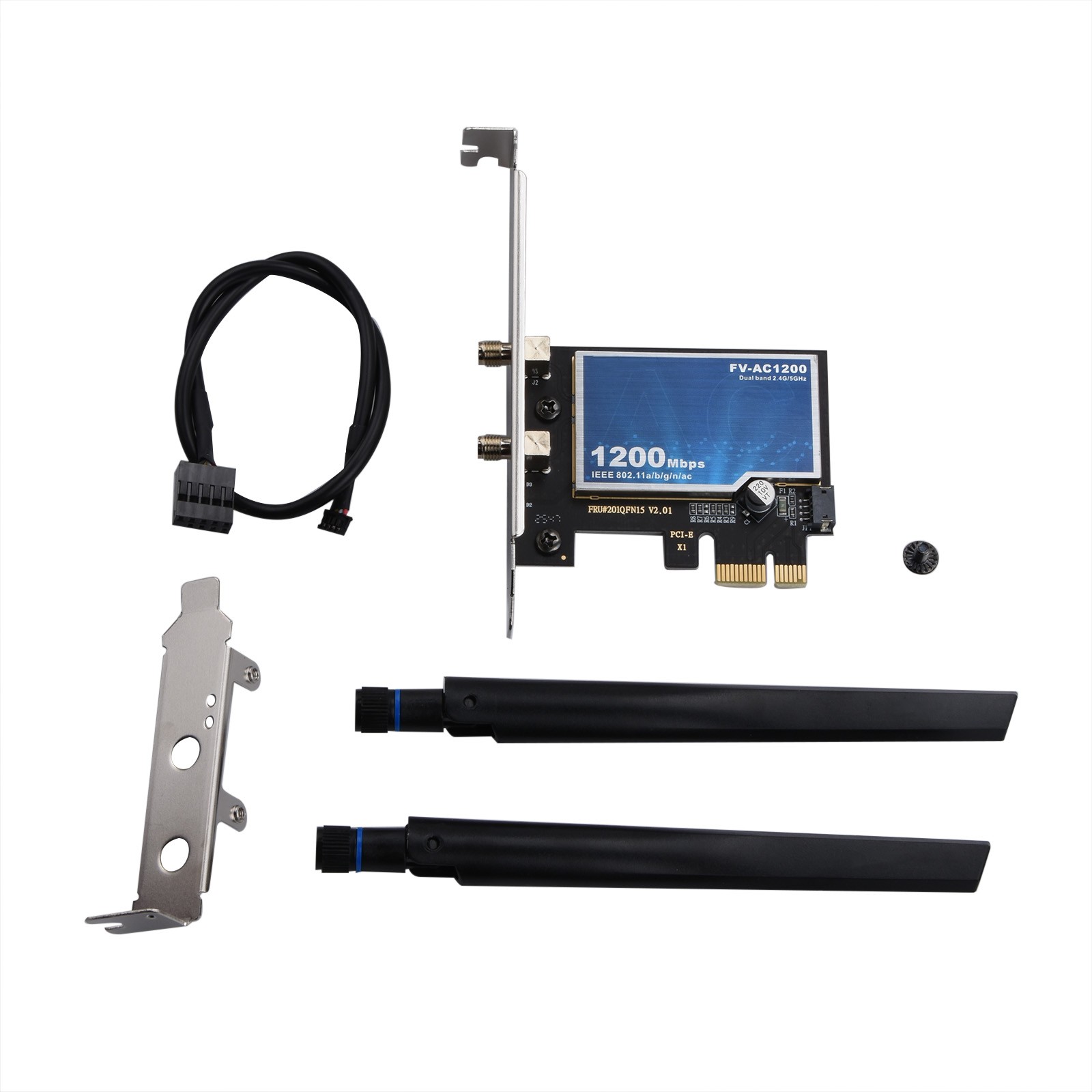 PCIe WiFi Bluetooth Card FV-AC1200 Dual Band 867Mbps w/ High Low Profile Bracket