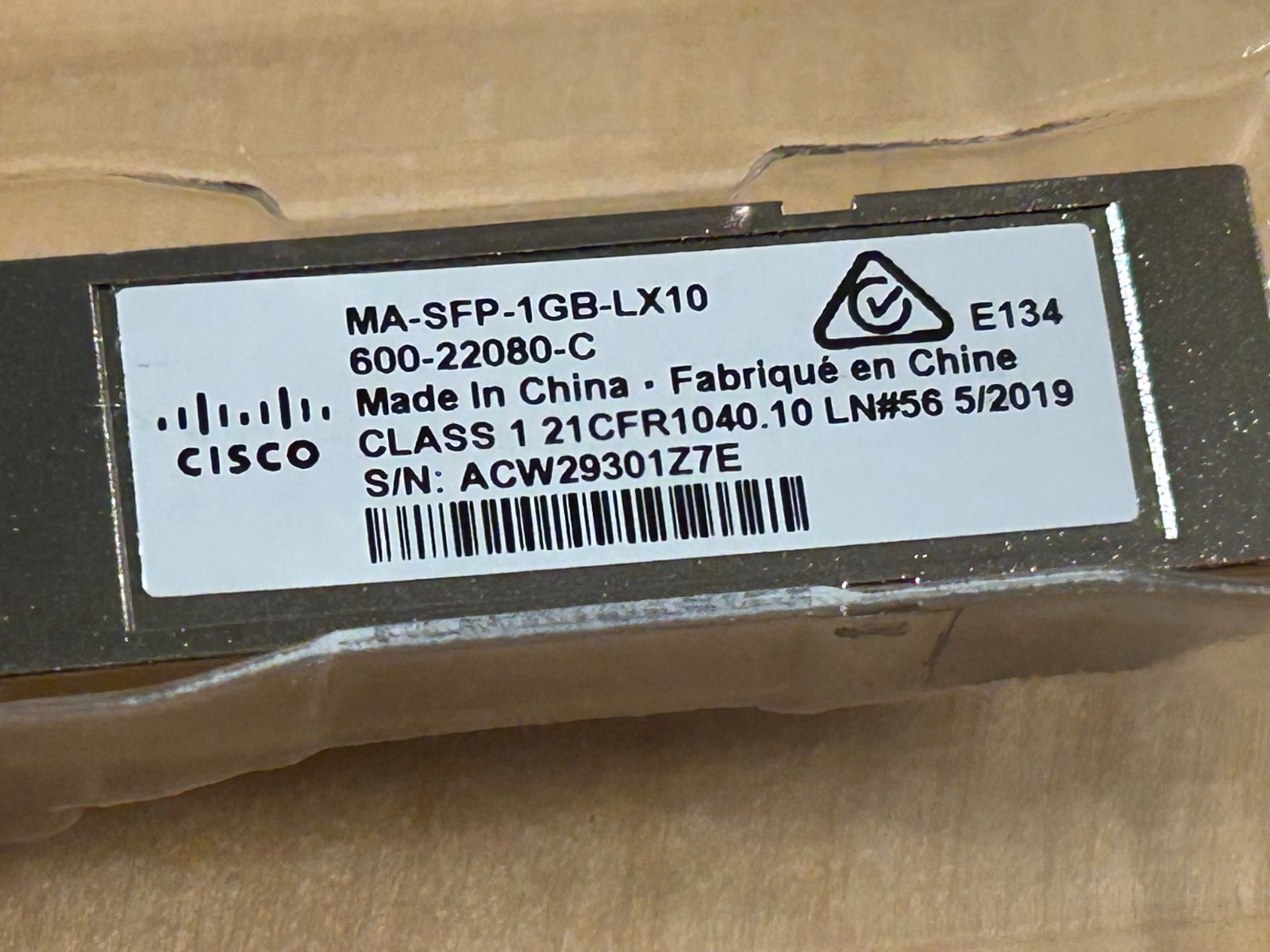 Cisco MA-SFP-1GB-LX10 Module 2019